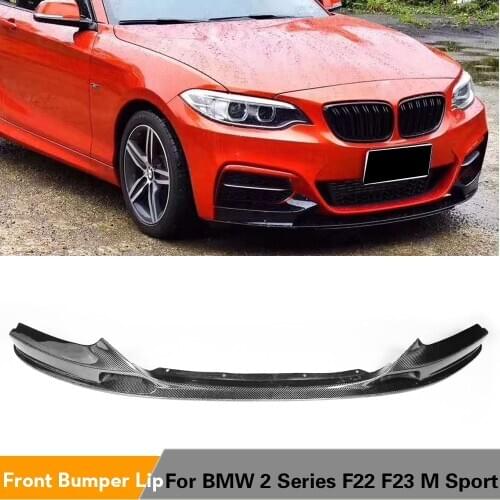 Carbon Fiber Front Bumper Lip Spoiler Chin for BMW 2 Series F22 M Tech M Sport Coupe Convertible 2014 - 2017 Car Styling
