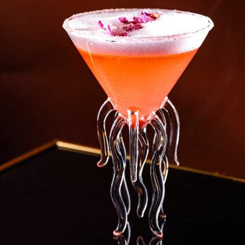 Personalized Wine Glasses Party Jellyfish Octopus Crystal Cocktail Glass Cup Juic Vodka Cute Goblet Verres Pour Boire Barware