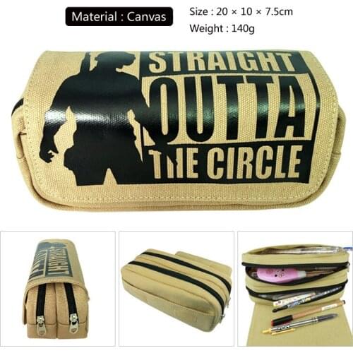 Playerunknowns Battlegrounds PUBG Cosplay Makeup Bag Cosmetic Zipper Stationery Large Capacity Canvas Pencil Case Pen