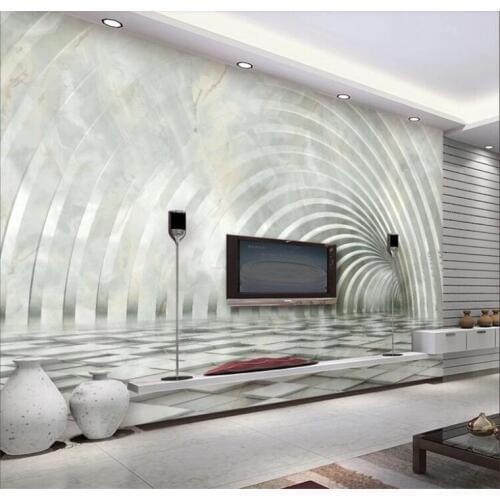 Custom Photo Wallpaper Marble Texture 3D Stereoscopic Space Decoration Mural Living Room TV Background Wall Papel De Parede 3D