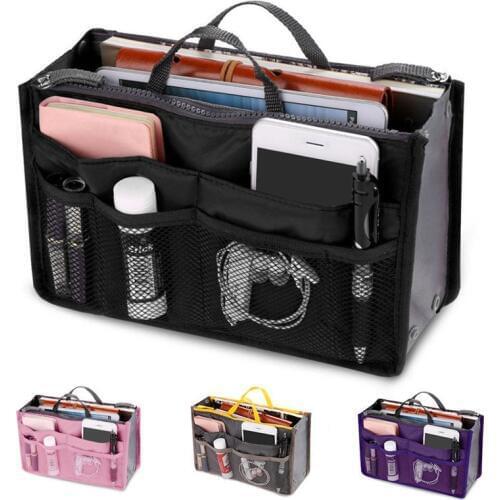 Practical Foldable Organizer Handbag Travel Bag Large Capacity Insert Liner Purse Organiser Pouch Lady Bag