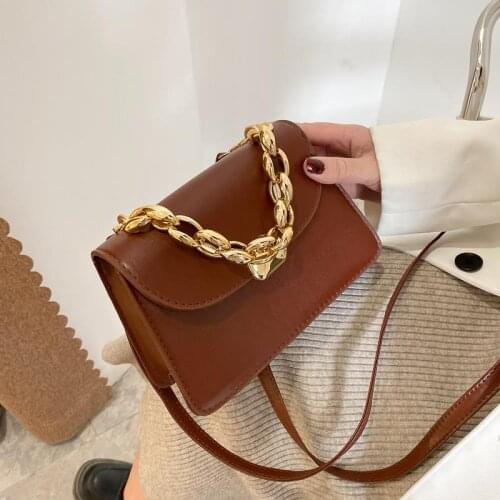 Retro Shoulder Bag For Women 2021 Stylish Crossbody Bags Designer PU Leather Handbags New Ladies Pures Female Messenger Bag