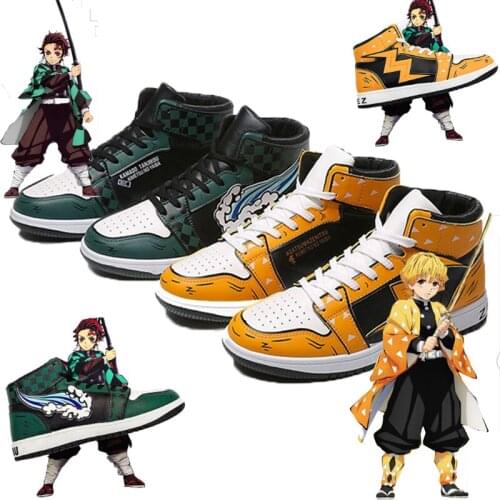 Jerseys Anime Shoes Unisex Character Agatsuma Zenitsu Shoes High-top Sneaker