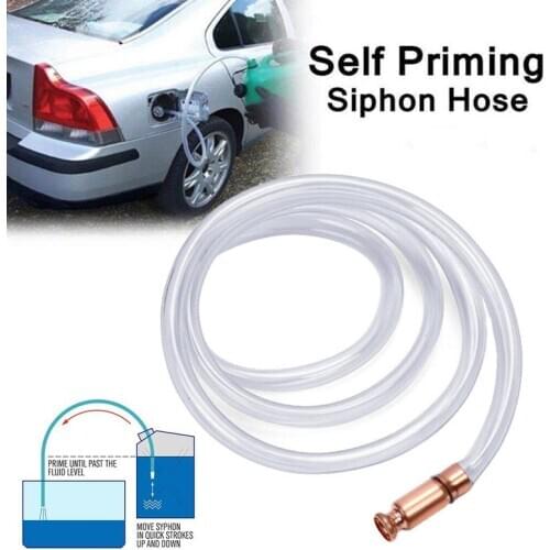 Siphon tube, liquid pump, self-priming siphon, siphon connector, gasoline, diesel, valve