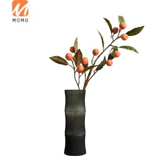 Creative Home Italian Style Light Luxury Minimalist Bamboo Glass Vase Model Room Living Room TV Cabinet Decorations Floral TZ