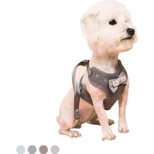 Outdoor Walking for Puppy Soft Comfortable Pet Harnesses No Pull Adjustable Lovely Dog Vest 7 Colors Waterproof Dogs Leash