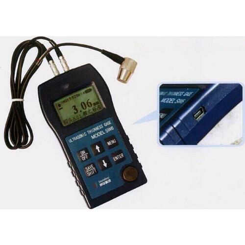 Ultrasonic Thickness Gauge Meter SW6 Measurement Range 0.65~400mm High Resolution 0.01mm With USB Interface For Metal