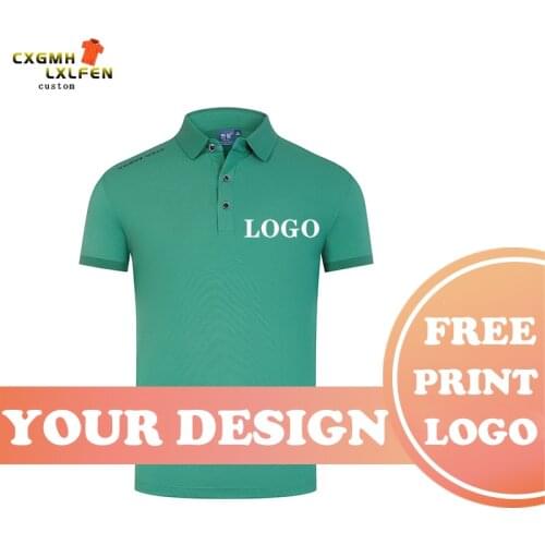 5-color POLO shirt custom summer new unisex three-dimensional lapel short sleeve printing DIY brand text