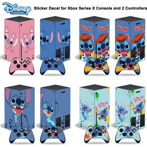 Disney Stitch Iron Man Skin Sticker Decal Cover for Xbox Series X Console and 2 Controllers Xbox Series X Skin Sticker Vinyl