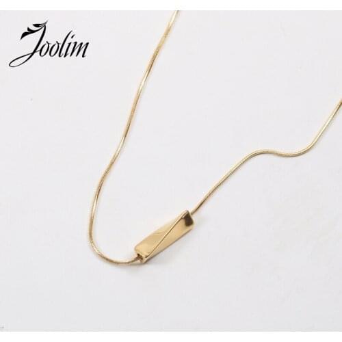 Joolim Jewelry Wholesale 2021New Geometric Pendant Necklace Waterproof Gold Jewelry