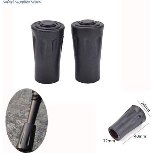 2 Pcs/lot Outdoor Hiking Walking Sticks Tips Protectors Hiking Pole Replacement Tips Trekking Pole Tip Protectors
