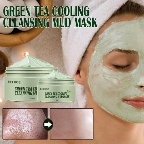 Green Tea Purifying Clay Stick Mask Anti-acne Oil Control Beauty Ice Skin Deep Cleansing Mask To Remove Blackheads Acne 30/100ml