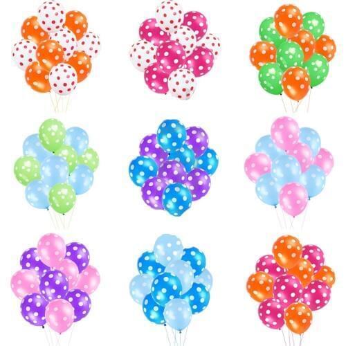 10pcs/lot Polka Dot Latex Balloons 2.8g Candy Color Round Dots Wedding Decorations Supplies Baby Shower Party Balloons