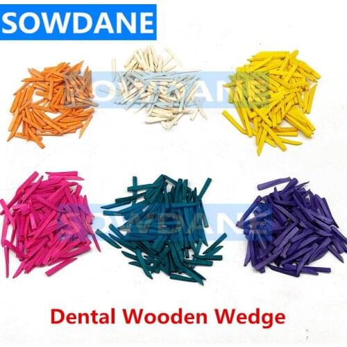 100 pcs / box Dental Supply Material Interdental Composite Contoured Wooden Wedge Wedges Teeth Whitening ( 6 sizes for option)
