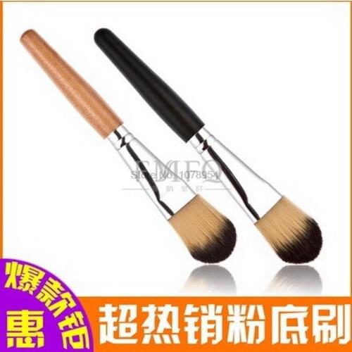 By ems or dhl 200pcs foundation brush professional Large Flat Top Liquid Makeup Brush Beauty Essential Women Cosmetic Tool