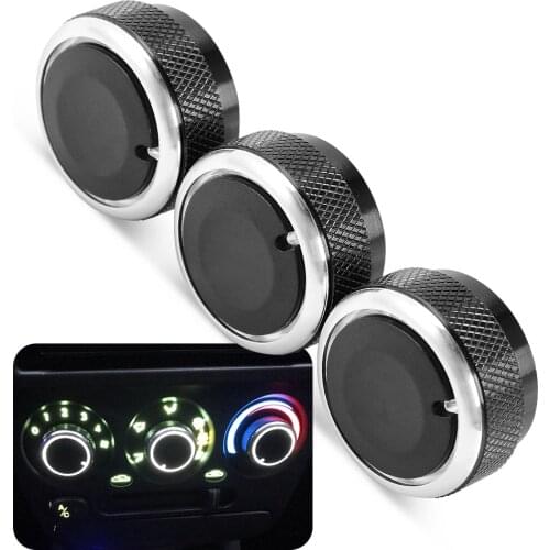 3pcs/set Air Conditioning Knob Aluminum Alloy AC Knob Heat Control Button For Hyundai Accent Accessories