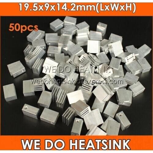 WE DO HEATSINK 50pcs 19.5x9x14.2mm Small Aluminum Heat Sink Graphic Card Heatsink For Computer Components