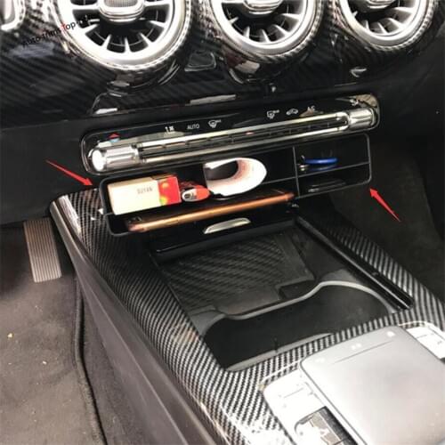 Yimaautotrims Central Storage Container Box Cover Kit Interior Mouldings For Mercedes-Benz B W247 Class 2019 2020 2021
