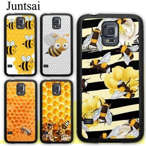Bumble Bee Honeycomb Honey Case For Samsung Galaxy A51 A71 A31 A21S A20e A50 A70 M31 M21 S9 S10 S20 Plus Note 20 Ultra
