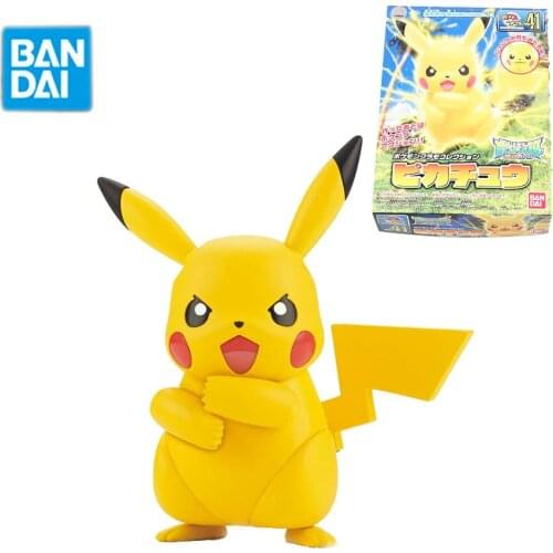 Bandai Original Pokemon Assemble Model Cartoon Figures Pikachu Kids Toys Model PVC Collections Dolls Gifts for Children