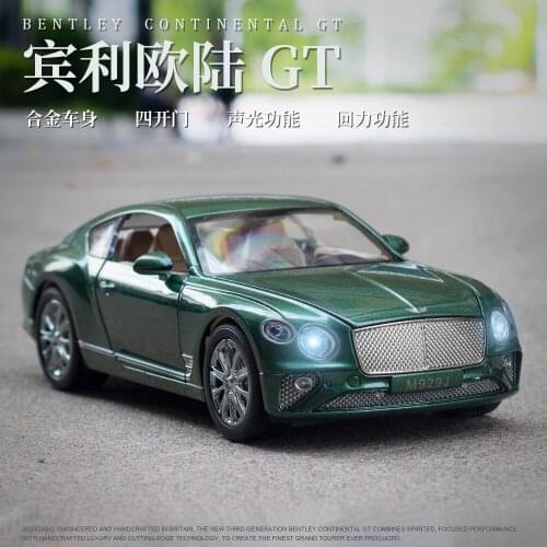 1/24 Scale BENTLEY Continental Diecast Alloy Pull Back Car Collectable Toy Gifts for Children