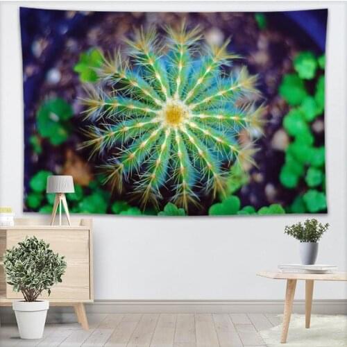 Nice Cactus Tapestry Green Plants custom tapestry peach skin boho ornaments high quality wall hanging