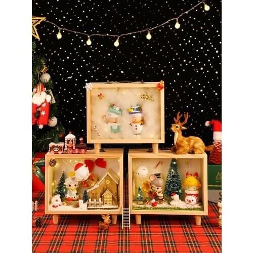 Doll Storage Box Acrylic Wood Blind Box Dust-proof Suitcase Building Blocks Holder Perfume Organizer Toys Display Rack