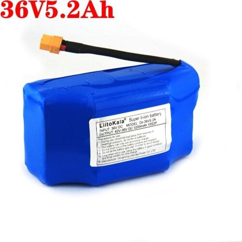 LiitoKala 36V 5.2Ah 4.4Ah high drain 2 wheel electric scooter self balancing lithium battery pack Self-balancing Fits 6.5" 7"