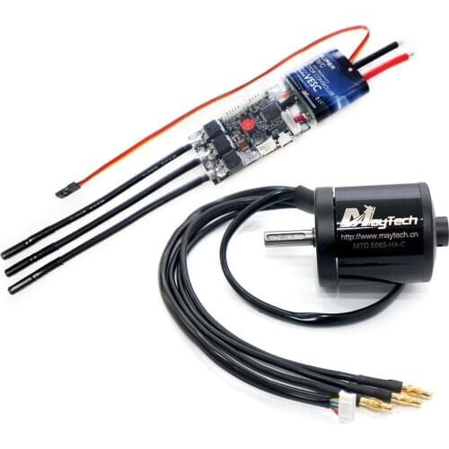 Maytech 50A VESC Controller 5065 170KV Electric Motor for Longboard Black Sealed Cover IP54 Waterproof Motor for Escooter E-bike