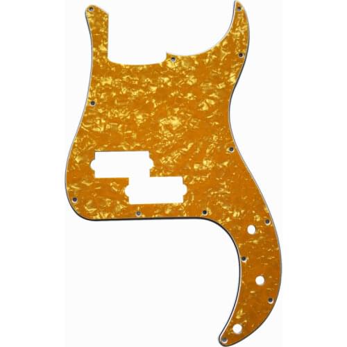 Pleroo Custom Guitar pickgaurd - For US P Bass Guitar Pickguard Scratch Plate , 4 Ply Gloden Pearl