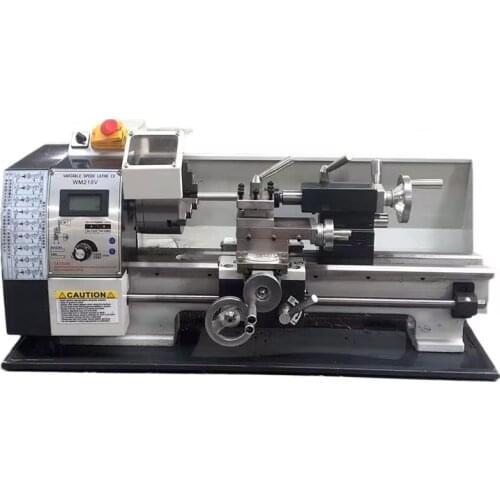 New Model WM210V Metal Lathe Machine Metric and Inch Thread Metal Wood Turning 1100W Brushless Motor