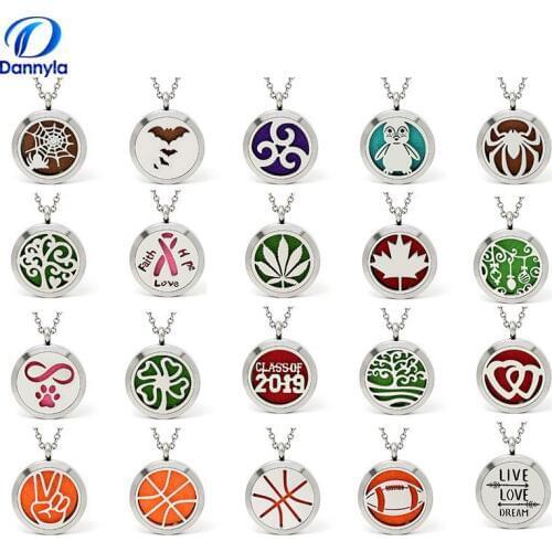 Wholesale And Retail 30mm Stainless Steel Essential Oil Diffuser Necklace AA269-288