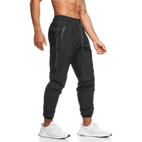 Autumn Zipper Pockets Sweatpants Male Night Running Reflective Trousers Baggy Waterproof Basketball Cargo Pants