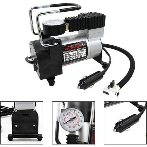 Portable Super Flow DC 12V 100PSI Metal Air Compressor Tyre Inflator Car Air Pump Vehicle Pump Electric Pressure Gauge