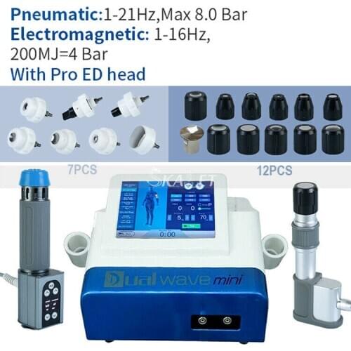 Manufacturer Price Shockwave Therapy Extracorporeal ED Treatments Fast Relieve Pain Machine with 2 Handles