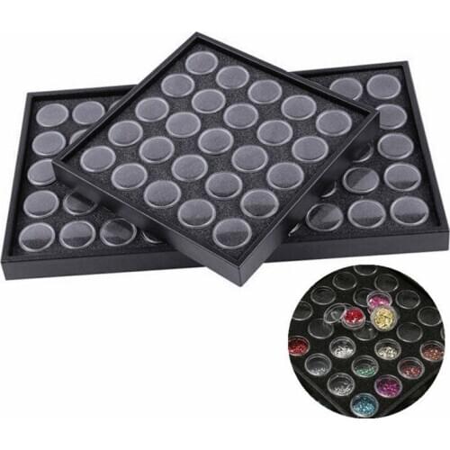 25/50 Bottle Empty Box Plastic Organizer Storage Case Jewelry Container Plate Manicure Tools Nail Art Box Nail Accessorios