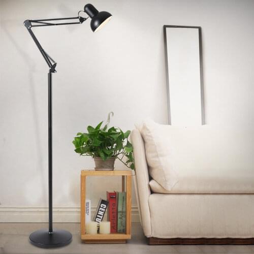 Modern Nordic minimalist wrought iron adjustable floor lamp E27 220V lights living room bedroom kitchen living room study hotel