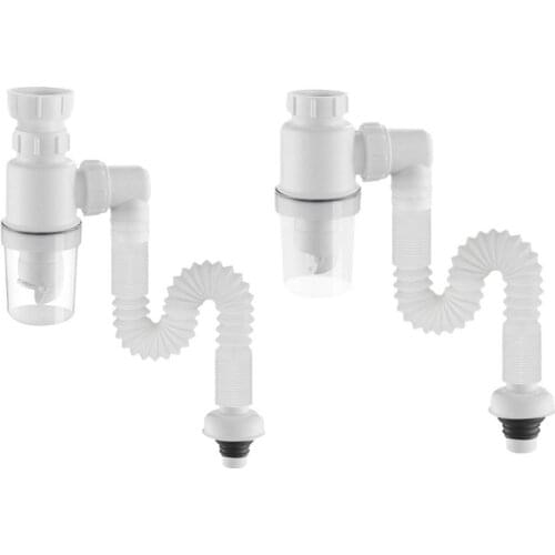 Sink Drain Pipe Sewer Drain Hose Telescopic Flexible Washing Basin Sink Drain Tube Kitchen Sink Wash Basin Accessories