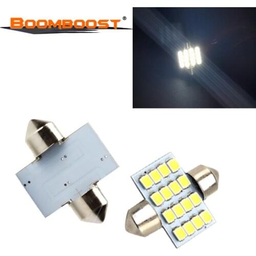 10 pieces best quality 12V F-estoon 16smd 3528 31mm 16 smd Dome light led Car Interior Bulb dome Lights Lamp White