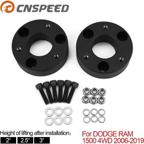 2Pcs 2inch 2.5inch 3inch Car Front Leveling Lift Kit Fit for Dodge RAM 1500 2006-2019 4WD Auto Car 6061 Billet aluminum