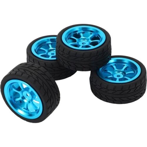 4Pcs Alloy Rims&Tires Rc Car Wheels for 1/18 Wl Toys A949 A959 A969 A979 K929 A959-B A969-B A979-B K929-B