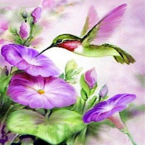5D DIY Diamond painting Hummingbird flower Full Square/Round Diamond embroidery Cross stitch Diamond Wall Painting