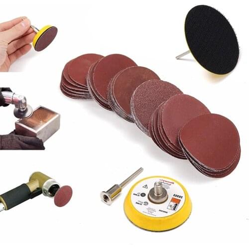 60pcs Sanding Discs + 3"(75mm) Hook & Loop Backer Plate + 1/4inch Shank Set