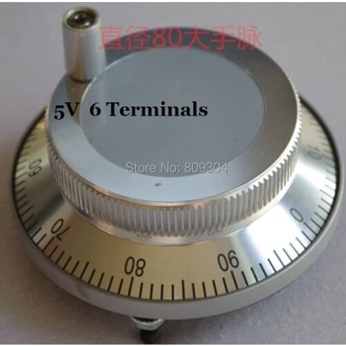 80mm 5V Electronic handwheel CNC machine tools manual pulse generator encoder