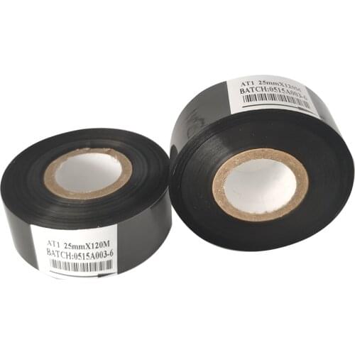 Black color hot ink roll coding foil for ribbon printer