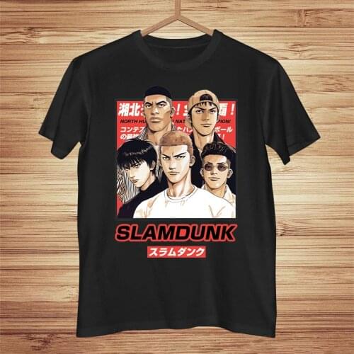 COFUN Anime Slam Dunk Hip-hop Men Women Anime Sport Casual O-neck Harajuku Funny Hip hop quality T-shirt T Shirts