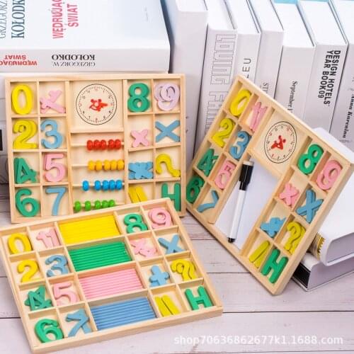 Wooden Multifunctional Arithmetic Board Learning Box Toy