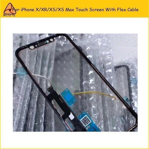 1PC Touch Screen Digitize Assembly For iPhone X XS Max XR XS Touch screen Front Touch Panel Glass with Flex Cable LCD Laminating