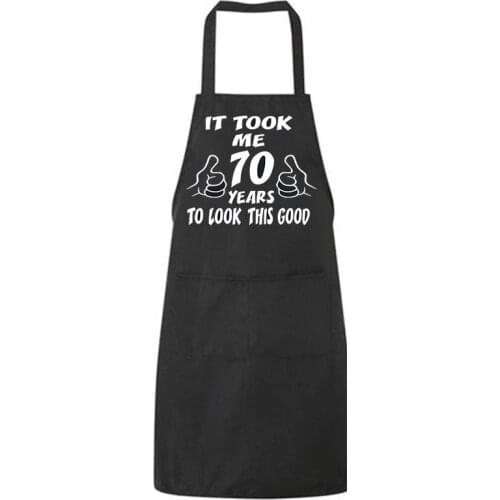 Novelty Apron 70 years old 70th Birthday BBQ party decoration brother dad Husband Christmas new Year Fathers day present gift