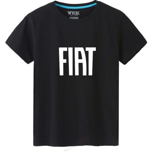 Tee 2019 Summer Casual men FIAT T-shirt Round Neck Short Sleeve Regular t shirt Tee Shirt